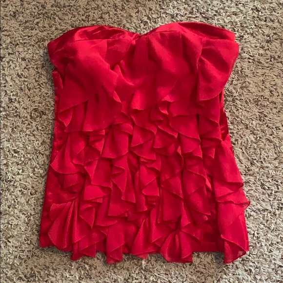 XOXO Tops - Strapless Ruffled Top XOXO Tops - Strapless Ruffled Top